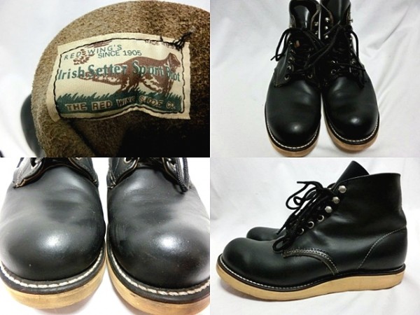専用ページになります □REDWING 【レッドウイング】 8165 黒 7 1/2 D 犬タグ 良品 □REDWING