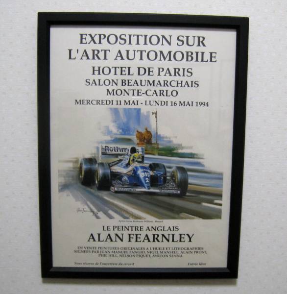 アラン・ファンレイ モナコGP リトグラフポスター A.セナ 1994(F1