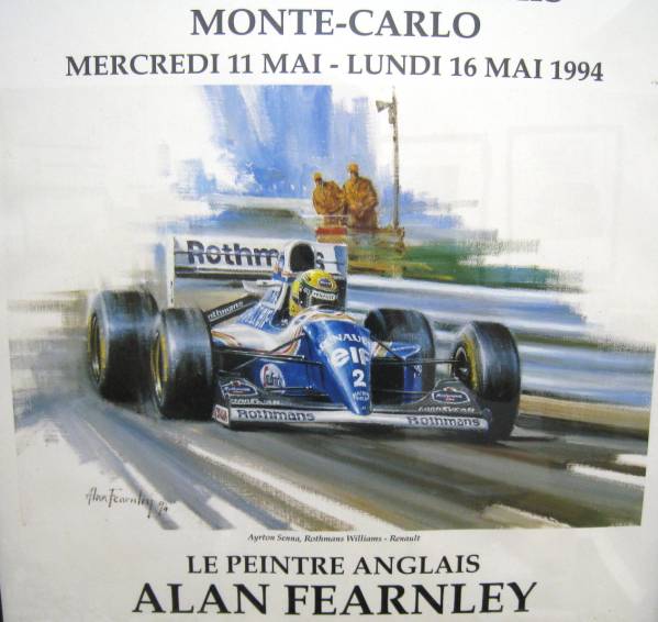 アラン・ファンレイ モナコGP リトグラフポスター A.セナ 1994(F1