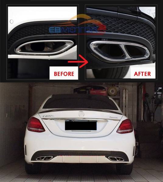 ベンツ W205 AMG ライン マフラー カッター 4本出し 仕様 4本出し社外