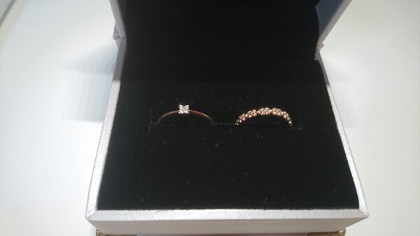 ヴァンドーム青山 K10ピンクゴールドリング2個セット 9号