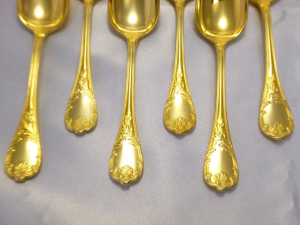 Christofle クリストフル マルリー デミタススプーンゴールド6本