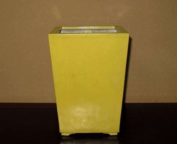 中国古盆器・古渡り・清代・景徳鎮・黄南京・正方下方鉢