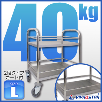 訳あり即納 ガード付きサービスワゴン2段大 PRO-L2G