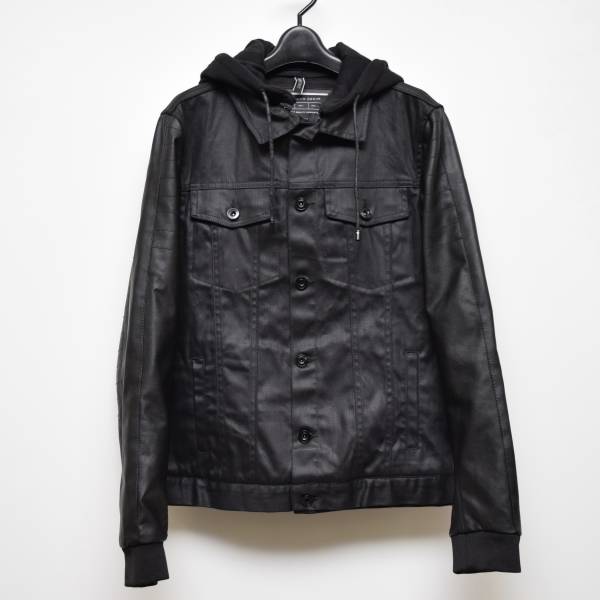 ZARA MAN DENIM レザー コンビ デニムジャケット コーティング L ,□名 
