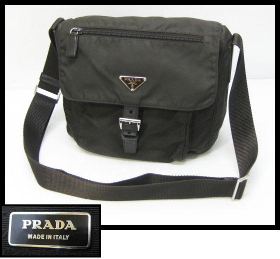 ☆プラダ/ショルダーバッグ/濃茶☆内側破れ有☆1J72SA0A 中古 PRADA 