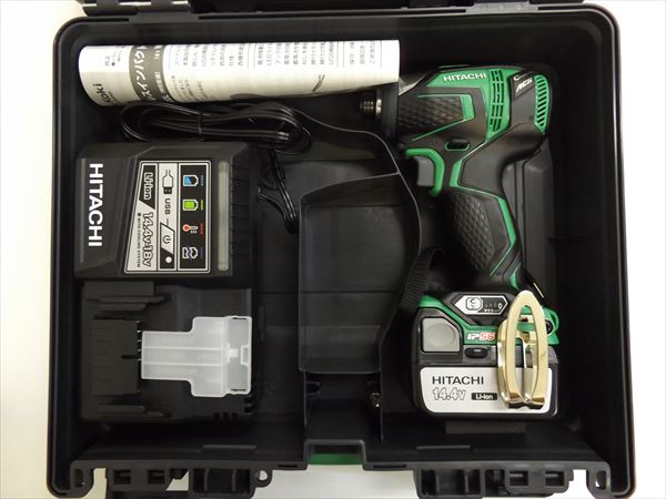 日立 14.4V 3.0Ah 充電式インパクト WH14DDL【電池１個仕様】 緑