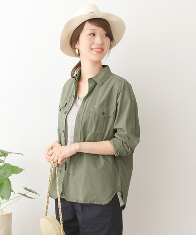 アーバンリサーチ☆DOORS・コットンワークシャツ