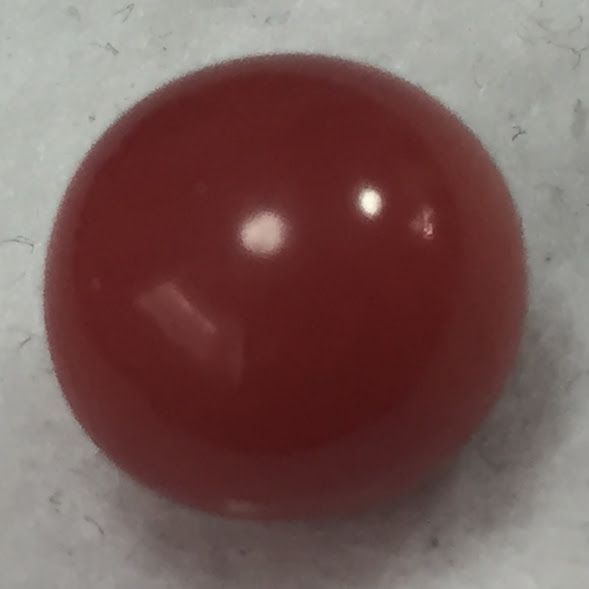 【天然血赤本珊瑚】天然本サンゴ6.122ct/9.8㎜ ソ付き ルース