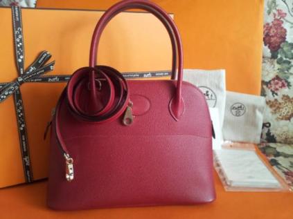 HERMES★ ボリード27 　2017新色ルージュグレナ　Ｘ刻　新品