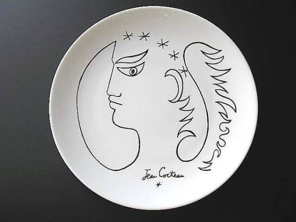 □Jean cocteau 絵皿1□ジャン・コクトー 244mm リモージュ HOMEWARD