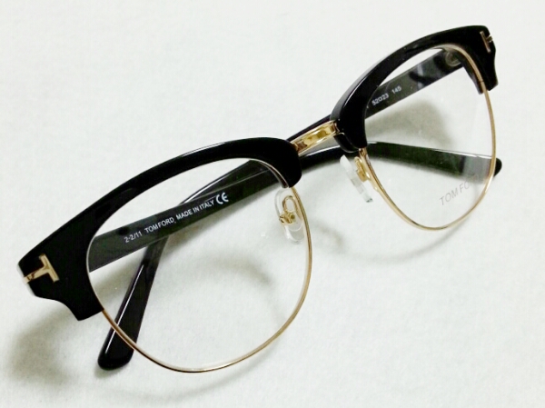 トムフォード ブラック×ゴール メガネフレーム TOMFORD 美品 