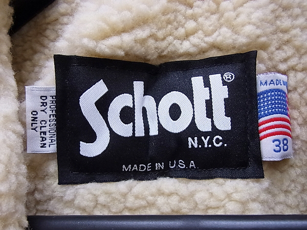 Schott NYC/ショット メルトン 裏ボア ランチコート Lot759/38
