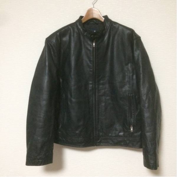 ギャップGAP本革レザージャケットMシングルライダースジャケット