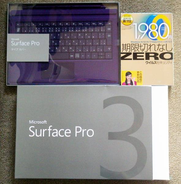 ◆未開封 Surface Pro3 64GB 4GB Core i3◆タイプカバー付