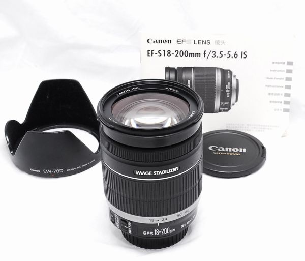 【超美品】Canon キヤノン EF-S 18-200mm F3.5-5.6 IS