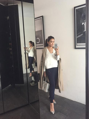 ステラマッカートニー定番リブパンツレア色34滝沢眞規子田丸麻紀