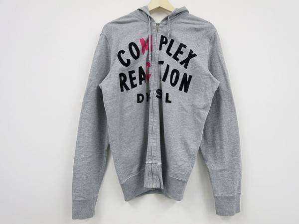 DIESEL パーカー ディーゼル L グレー - メンズ 古着中古 スウェット 