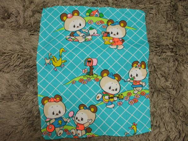 昭和レトロ生地　　くま　♪　カラオケ　♪　お花　　_1