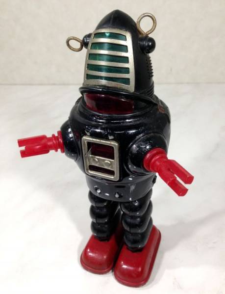 k387 吉屋 プラネット ロボ ロボット ゼンマイ ブリキ 当時物② 禁断の