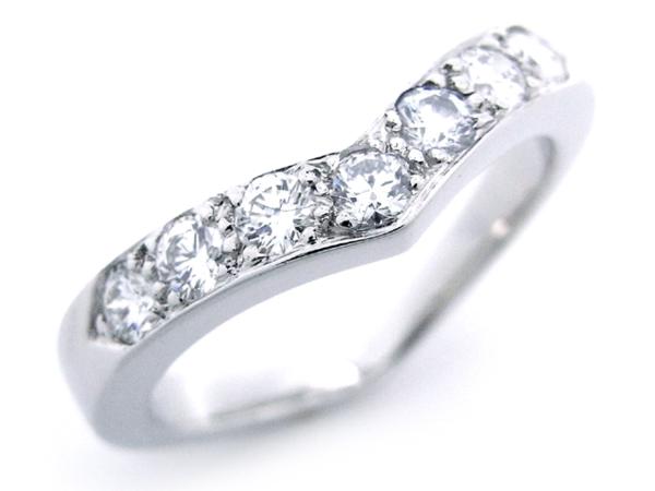 ティファニー/Vバンド ダイヤモンド リング#8【大黒屋 DH39583】