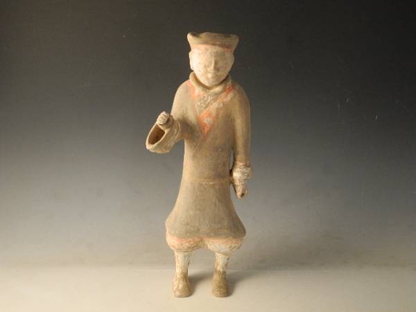 ◇伯◇中国 唐代 唐三彩 人物 飾り 置物 a739 三彩神王 文化遺産
