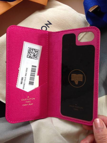 ルイヴィトン iphone7 カバー ローズ ピンク モノグラム 正規 Louis