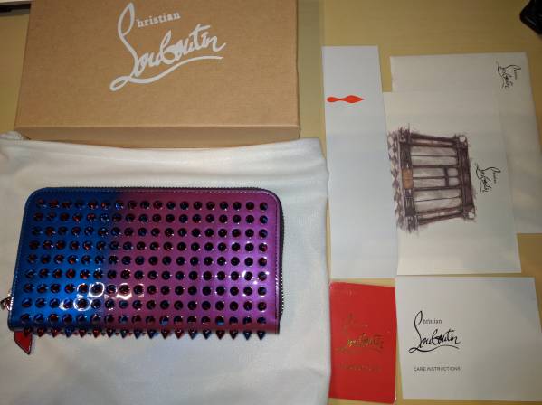 Christian Louboutin☆クリスチャンルブタン長財布 パープル×ブ