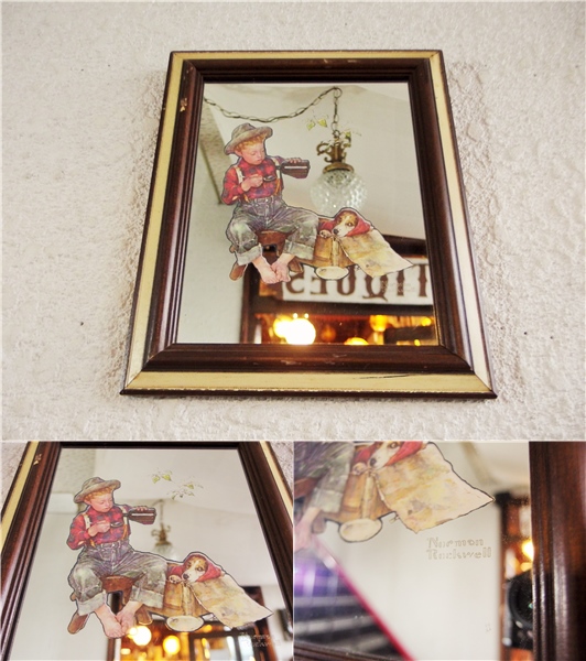 ビンテージ Norman Rockwell パブミラー ノーマンロックウェルUS