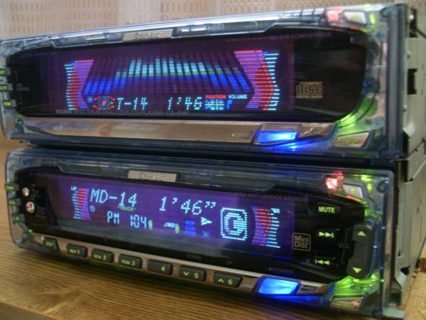 Gathers KENWOOD MX-414F SC-414F CD/MDデッキ Gathers/ホンダ純正 MD[MX-414F] CD[CS-414F]スケルトン シースルー