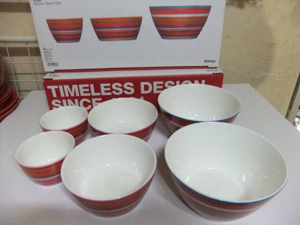 即決イッタラ オリゴ Origo レッド ボウルセット 3pcs×2セット