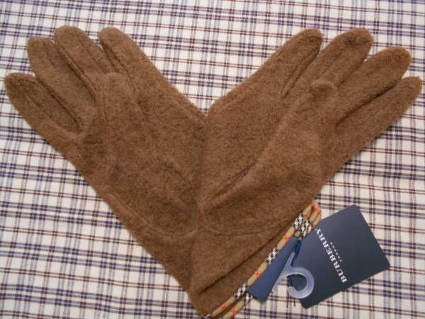 ★新品★バーバリー　冬必須♪女性用手袋　マーク入/茶