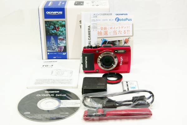 ★元箱付美品★ OLYMPUS STYLUS TG-3 Tough Cアダプター付♪