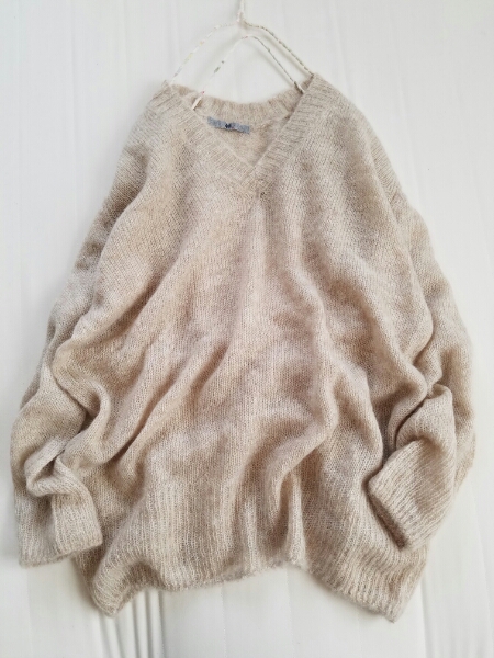 45rpm　アルパカウールVネックニット