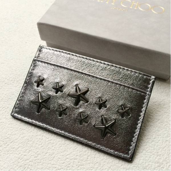 新品 ジミーチュウJIMMY CHOO スタースタッズ カードケースDEAN JIMMY