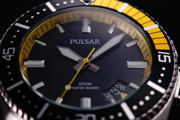 1円~ハミルトン企画PULSAR10気圧本格DIVER'S美しすぎるイエロー