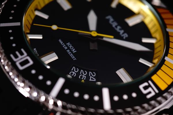 1円~ハミルトン企画PULSAR10気圧本格DIVER'S美しすぎるイエロー