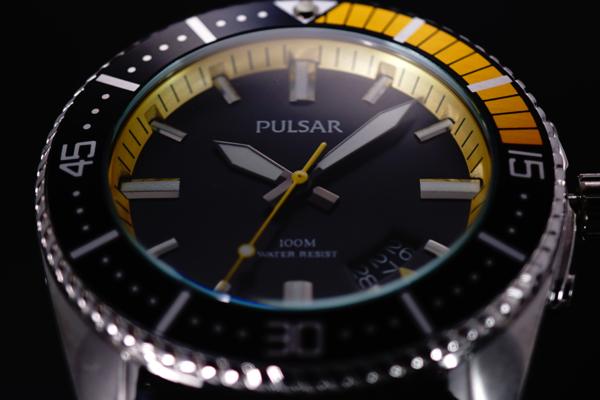 1円~ハミルトン企画PULSAR10気圧本格DIVER'S美しすぎるイエロー