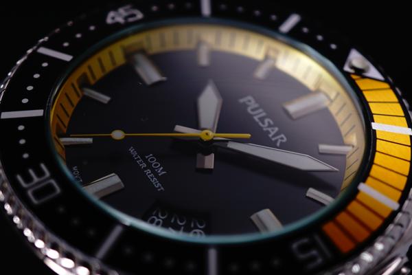 1円~ハミルトン企画PULSAR10気圧本格DIVER'S美しすぎるイエロー