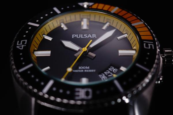 1円~ハミルトン企画PULSAR10気圧本格DIVER'S美しすぎるイエロー