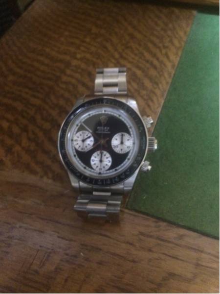 ポールニューマン黒文字盤