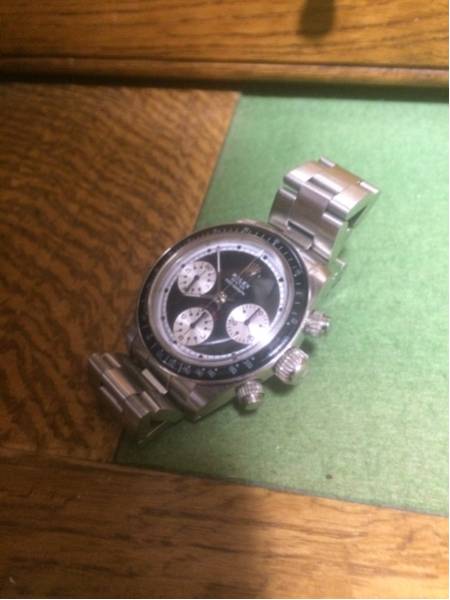 ポールニューマン黒文字盤