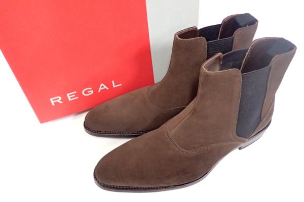 未使用◆REGAL リーガル スエード サイドゴアブーツ 25.5 茶
