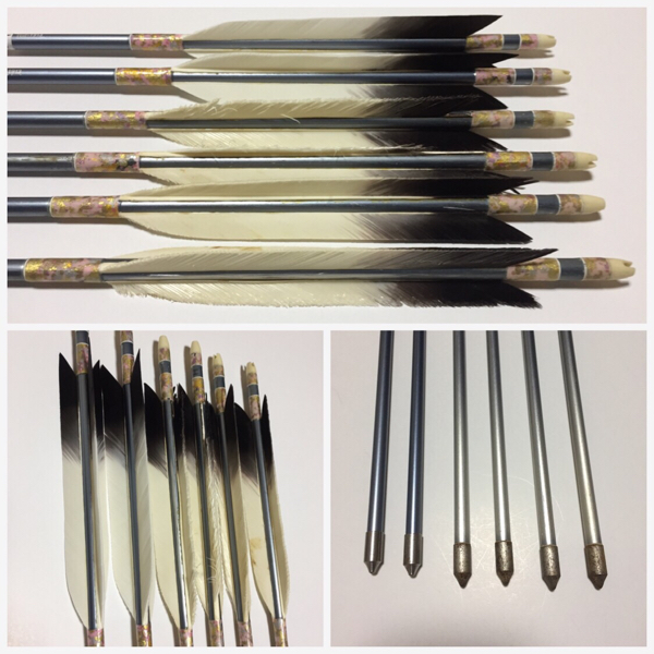【弓道】矢/6本/中古/２本未使用