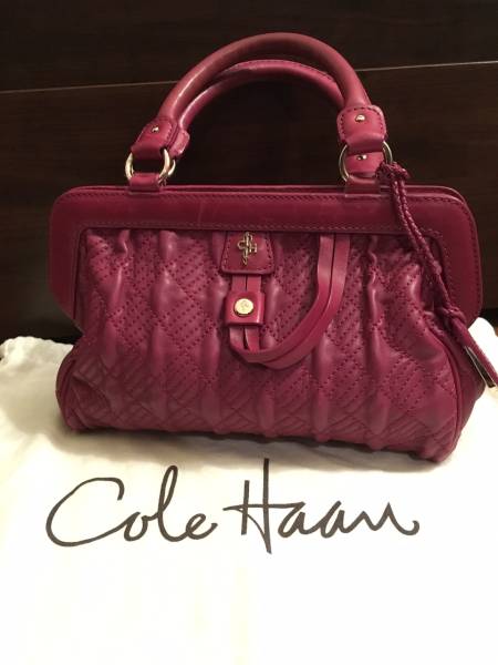 COLEHAAN★コールハーン★落ち着いたワインレッドピンクのバッグ