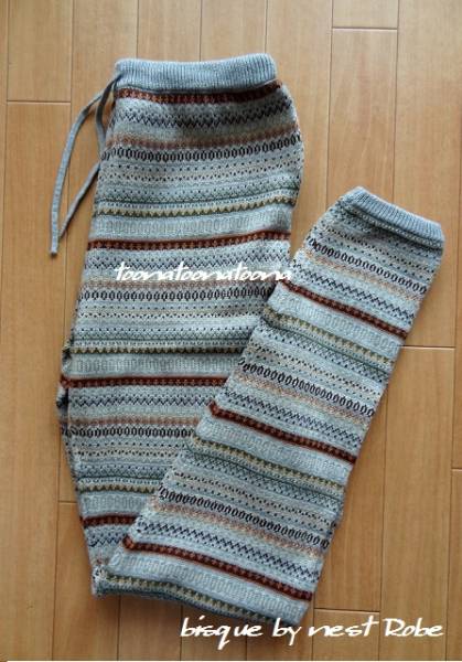 bisque nest Robe ネストローブ ジャガードニットパンツ