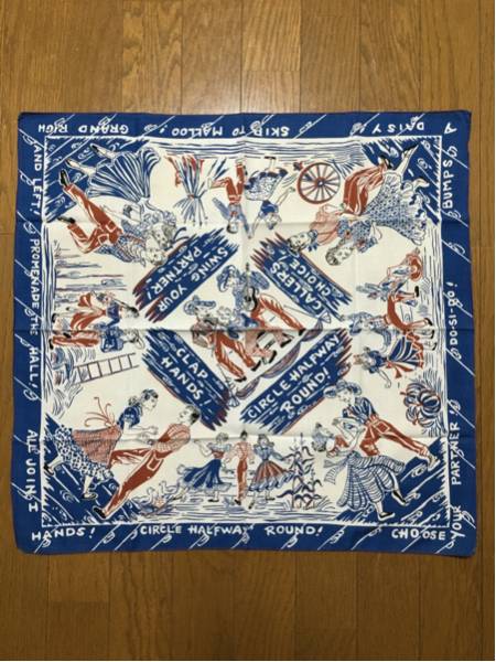 レア！ ビンテージバンダナ WHIMSY /象 ドット クロス クッキー