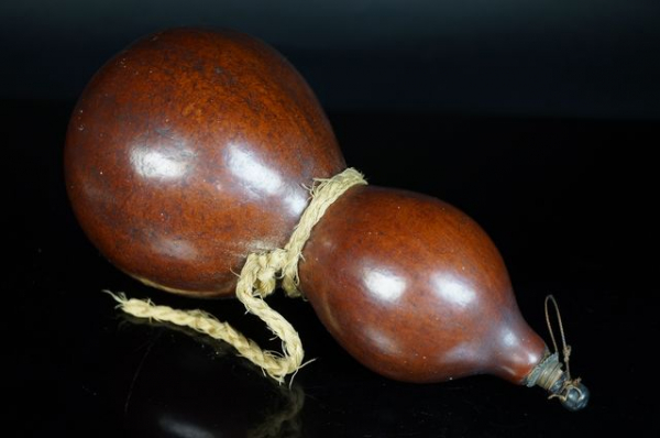 五山】民芸時代瓢箪 高さ約25.1cm n-21 9⁄20迄貴重天然ひょうたん