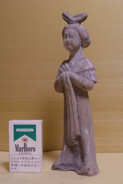 灰陶加彩仕女俑 文化遺産オンライン | 入蘆花（ロカニイル） -加彩(唐