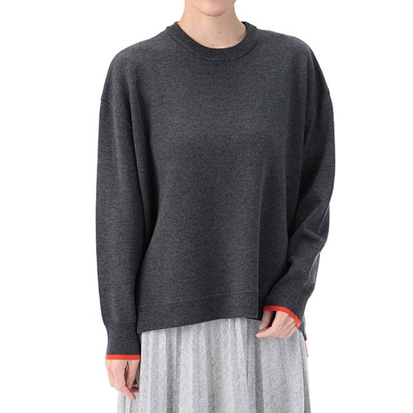 美品 完売品 人気商品 ENFOLD ニット 今季 グレー×オレンジ